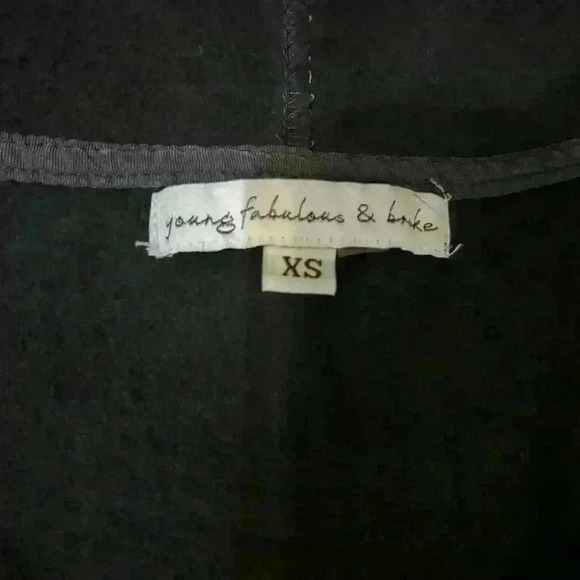 Young Fabulous & Broke Drawstring Oversized Shawl/Hood Collar Soft Jacket XS - Picture 7 of 11